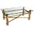 1970s Vintage Gilt Faux Bamboo Coffee Table For Sale