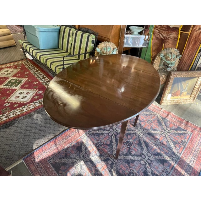 Hepplewhite Kittinger Drop Leaf Table Colonial Williamsburg For Sale - Image 3 of 10