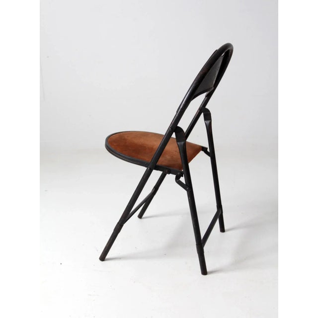 Vintage Metal Folding Chair For Sale - Image 10 of 13