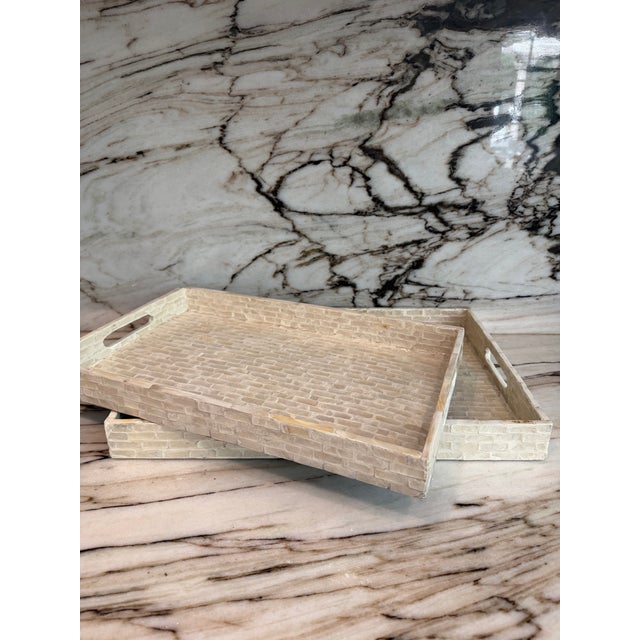 Inlaid Nesting Trays, 2 PCS For Sale In Miami - Image 6 of 9