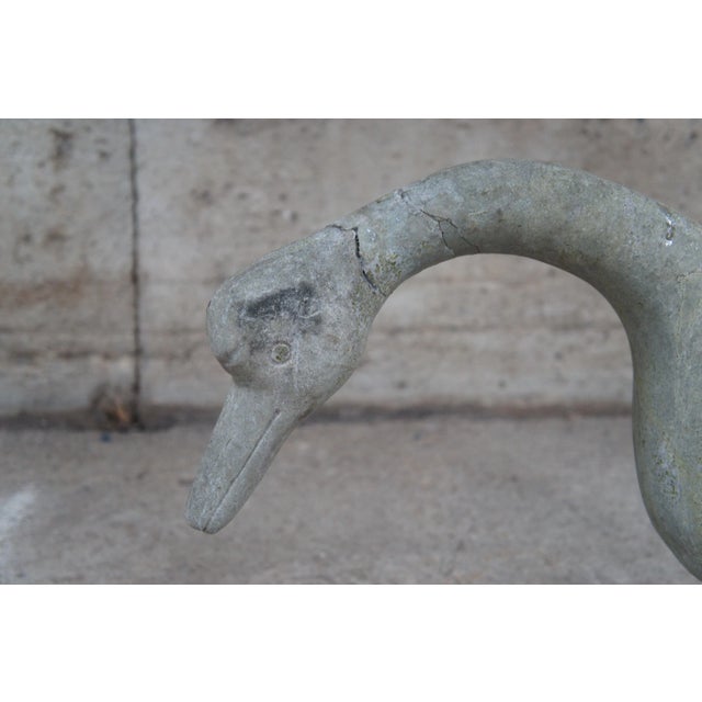 Stone 1930s Italian Carved Stone Bird Garden Sculpture Statue For Sale - Image 7 of 12