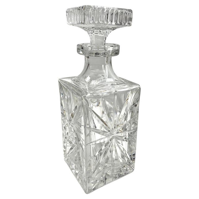 Vintage Belgian Cut-Crystal Decanter for Val Saint Lambert , 1950 For Sale - Image 13 of 13