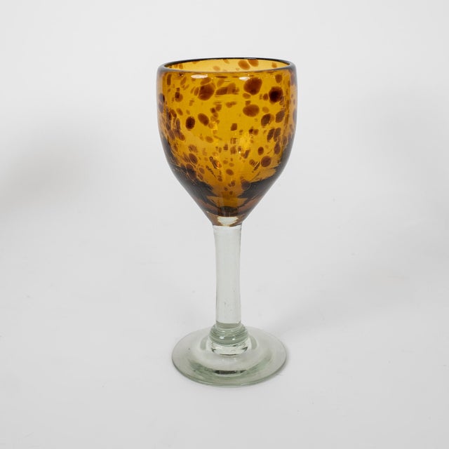 1950s Mid-Century Italian Handblown Glass Goblets - Set of Six For Sale - Image 10 of 12
