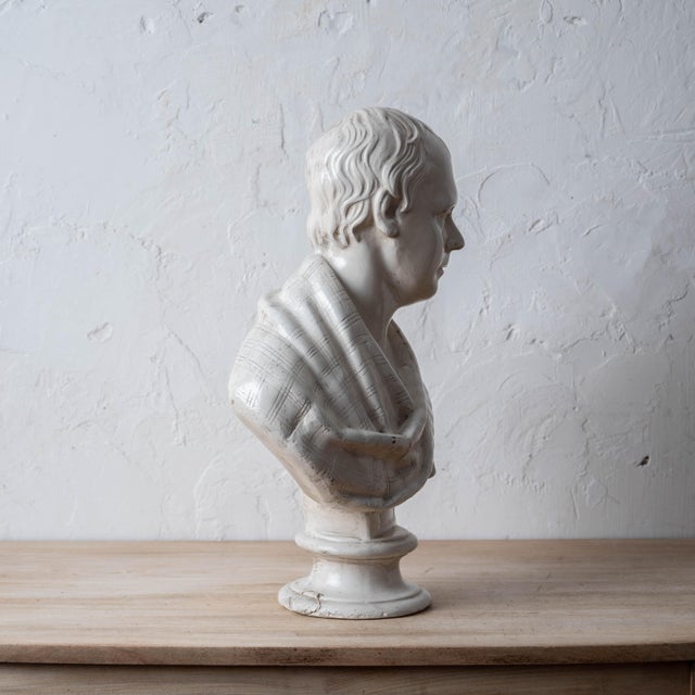 Mid 19th Century After Sir Francis Chantrey, Library Bust of Sir Walter Scott, Circa 1840 For Sale - Image 5 of 13