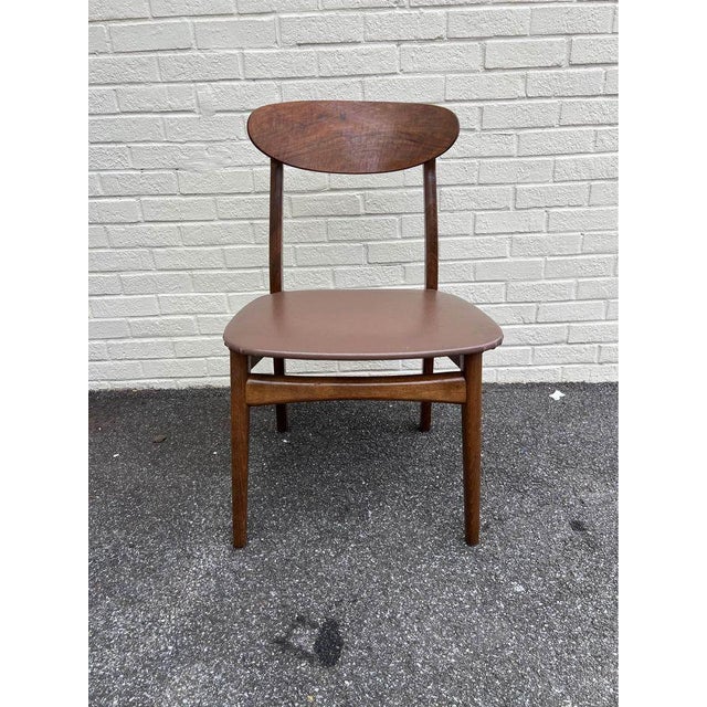 Late 20th Century Mid Century Walnut Dining Chair For Sale In Washington DC - Image 6 of 8