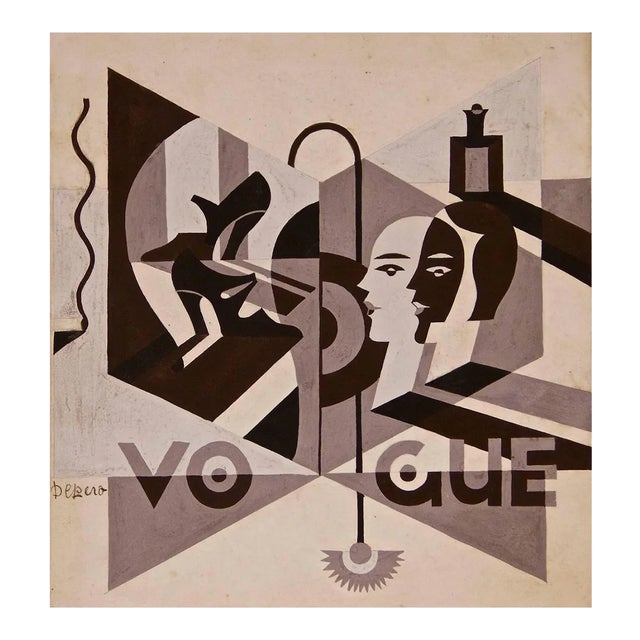 Vogue - Original Ink and Tempera by Fortunato Depero - 1929 ca. 1929 ca. For Sale