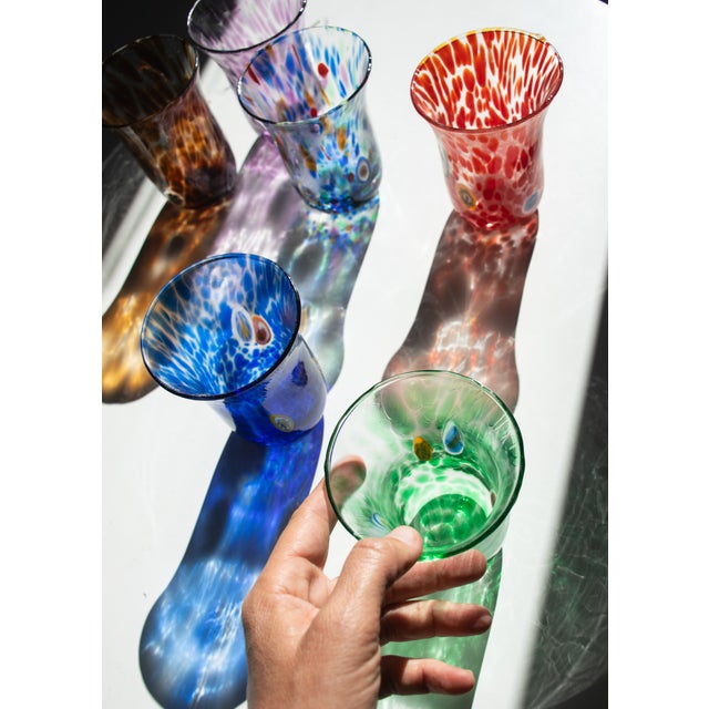 Vintage Italian Murano Glasses by Mariana Iskra for Ribes Studio, 2010s, Set of 6 For Sale - Image 16 of 18