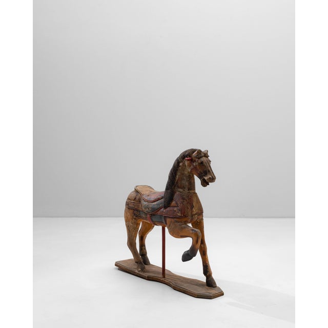 1920s 1920s French Hand-Carved Wooden Carousel Horse For Sale - Image 5 of 18