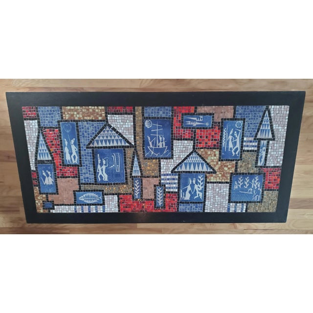 Absolutely beautiful mid century piece by David Holleman, mosaic tile coffee table, circa 1950/60s. Consisting of 18...
