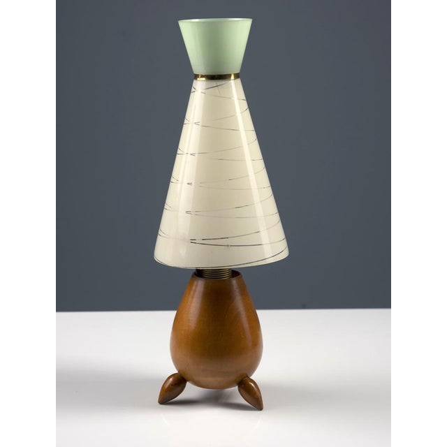 Pair of table lamps produced in Vienna during the 1960s, reflecting the distinctive retro style of the postwar period. The...
