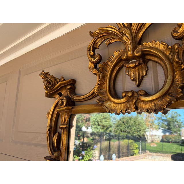 Early 20th Century French Louis XV Carved Giltwood Wall Mirror For Sale - Image 17 of 18
