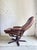 Set of Scandinavian Brown Leather Recliner Lounge Chair with Ottoman, 1990 For Sale - Image 10 of 17