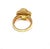 Early 21st Century Van Cleef & Arpels 18k Yellow Gold Onyx Clover Motif and Diamond Ring, Size 4.5 For Sale - Image 5 of 8