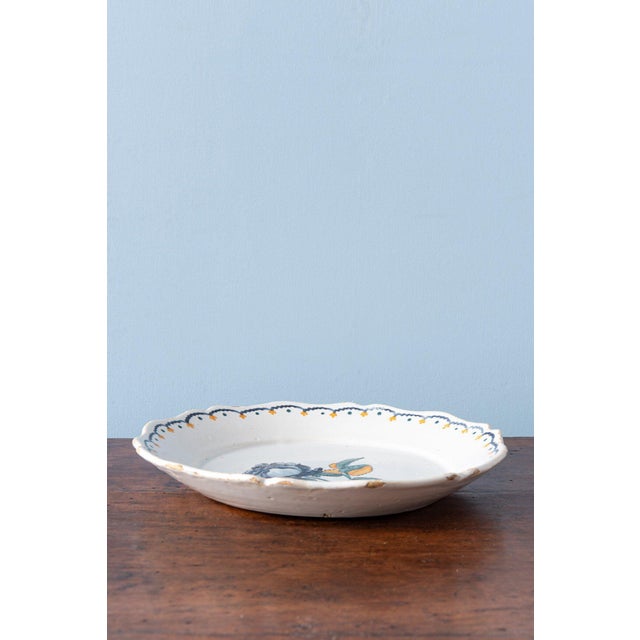 Pink Manganese Rose Plates from Nevers Faience, 1700s, Set of 2 For Sale - Image 8 of 11