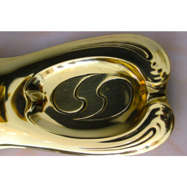 Art Nouveau Brass Pipe and Matchbox Holder For Sale - Image 9 of 10