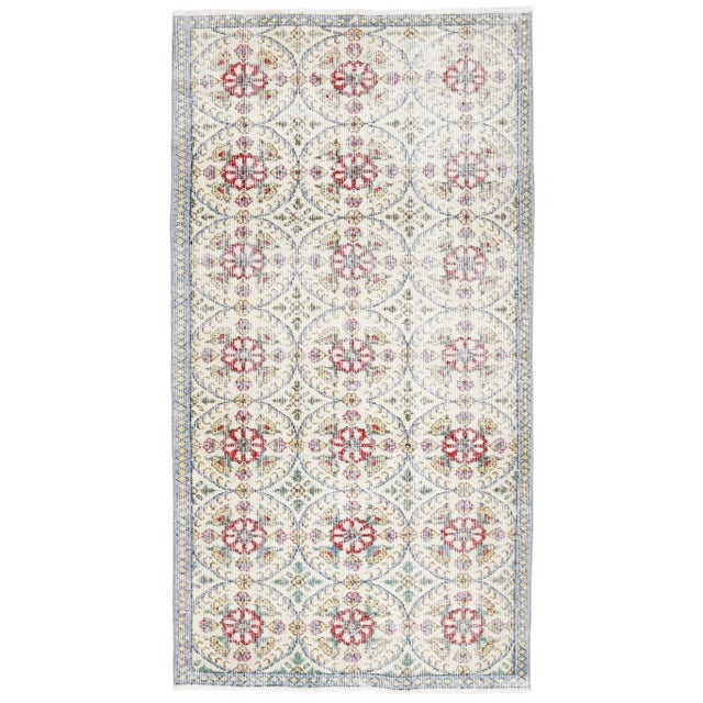 1970s Turkish Oushak Handmade Wool Cotton Beige Area Rug For Sale - Image 10 of 10