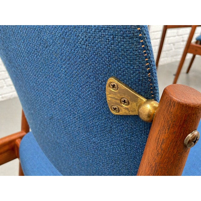 Rare Mid Century Modern Danish Teak Model 203 Dining Chairs by Arne Vodder for France & Daverkosen, Set of Six For Sale - Image 14 of 15