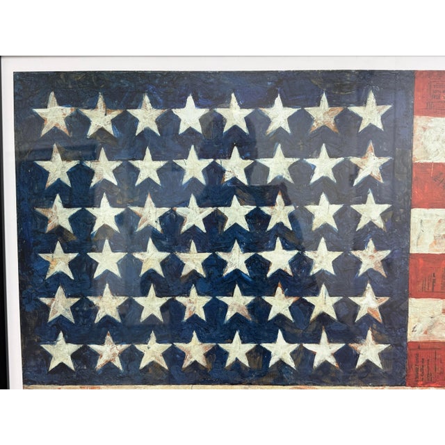 Paper Jasper John's American Flag From the Modern Museum of Art Poster For Sale - Image 7 of 12