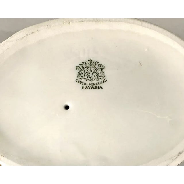 White Vintage Porcelain Figurine of Cherub with Lambs from Gerold & Co. Tettau, Bavaria, Germany, 1960s For Sale - Image 8 of 9