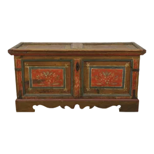 Antique Pennsylvania Dutch Paint Decorated Blanket Chest