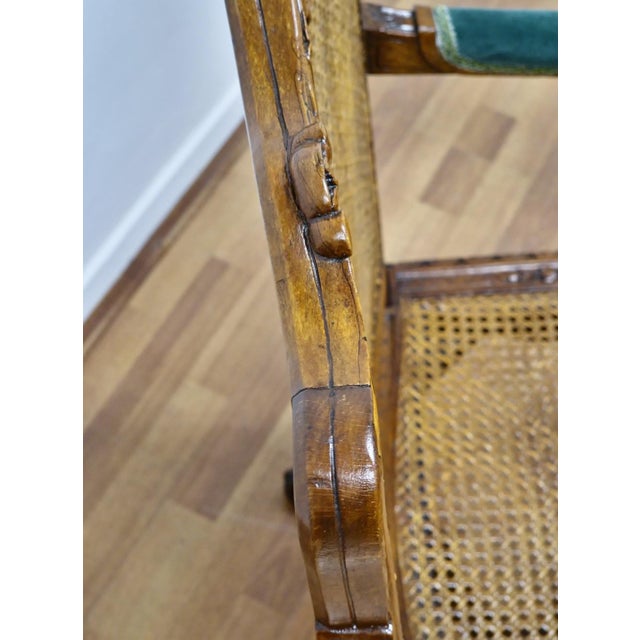 Louis XV Cannés Armchairs in Carved Wood with Cufflinks, France, 1740s, Set of 2 For Sale - Image 13 of 18