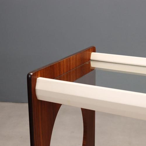Vintage Kitchen Cart in Exotic Wood Veneer, 1960s For Sale - Image 5 of 10