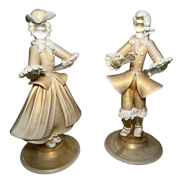Murano Glass Figurines from Cenedese Vetri, Italy, Set of 2 For Sale