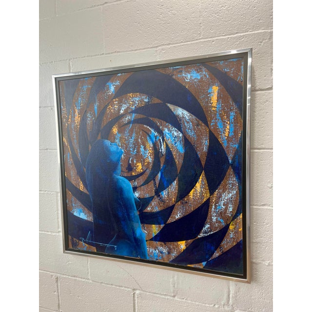 Mid-Century Modern Mid Century Contemporary Abstract Nude Painting 1975 For Sale - Image 3 of 10