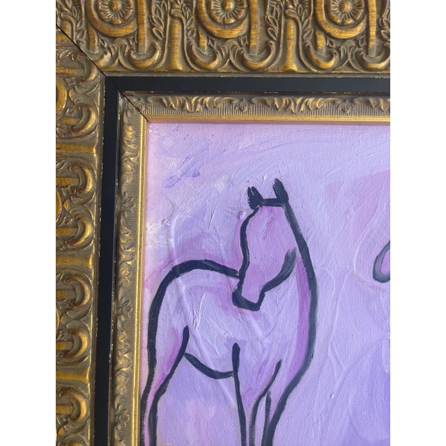 Original Equestrian Oil Painting in Custom Frame For Sale - Image 4 of 10
