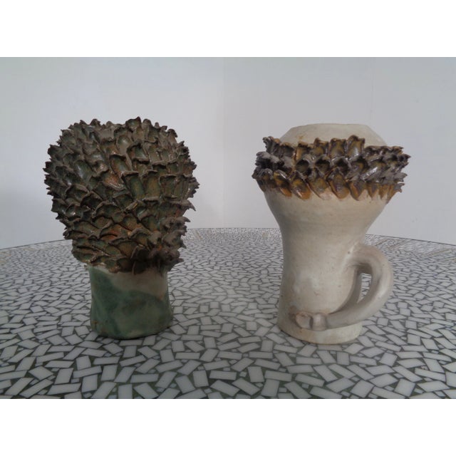 Danish Studio Ceramic Woman & Man Vases, 1960s, Set of 2 For Sale - Image 6 of 17