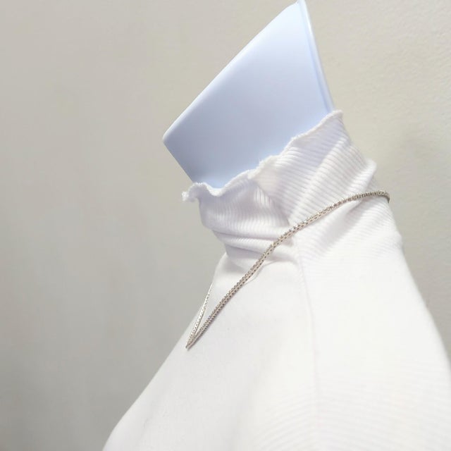 Contemporary White Diamond Tennis Necklace in 14K White Gold For Sale - Image 3 of 10