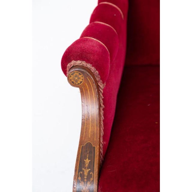 Sheraton Chair in Red, 1890s For Sale - Image 3 of 5