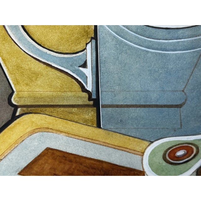 Edward Carter Preston British Modernist Cubist Still Life Watercolour, Circa 1925 For Sale - Image 15 of 18