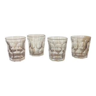 Antique Mid 19th Century American Classical Ashburton Flint Glass Whiskey Tumblers, Circa 1850 - Set of 4 For Sale