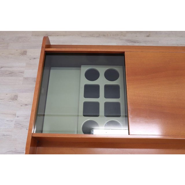 1970s Coffee Table with Bar in Plywood, 1970s For Sale - Image 5 of 12