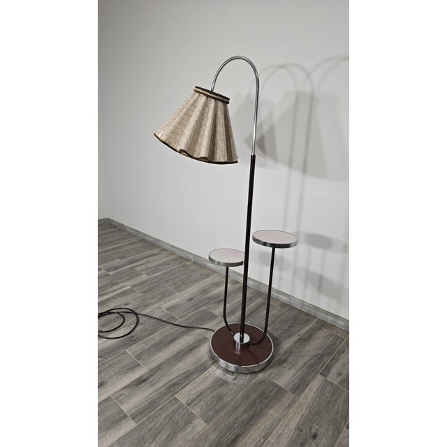 Brown Floor Lamp by Jindrich Halabala, 1930s For Sale - Image 8 of 16
