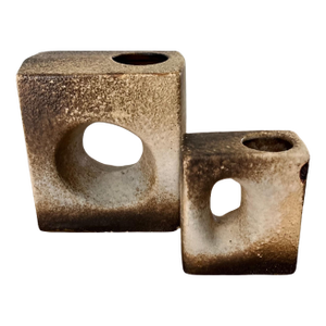 Marius Van Woerden “Fat Lava” Chimney Vases, Gouda, Holland 1970s-a Pair