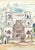 Grace Spongberg (American, 1906-1992) "San Xavier Mission / Tucson Ariz" oil pastel on paper, titled and estate stamp on...