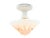 Great example of a 1930s bedroom ceiling semi flush mount light with star pattern on the bowl. New wiring and porcelain...