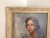 The deb that was, Mid century modern oil portrait of a young woman in a blue dress with blue eyes 23 x 29 tall signed...