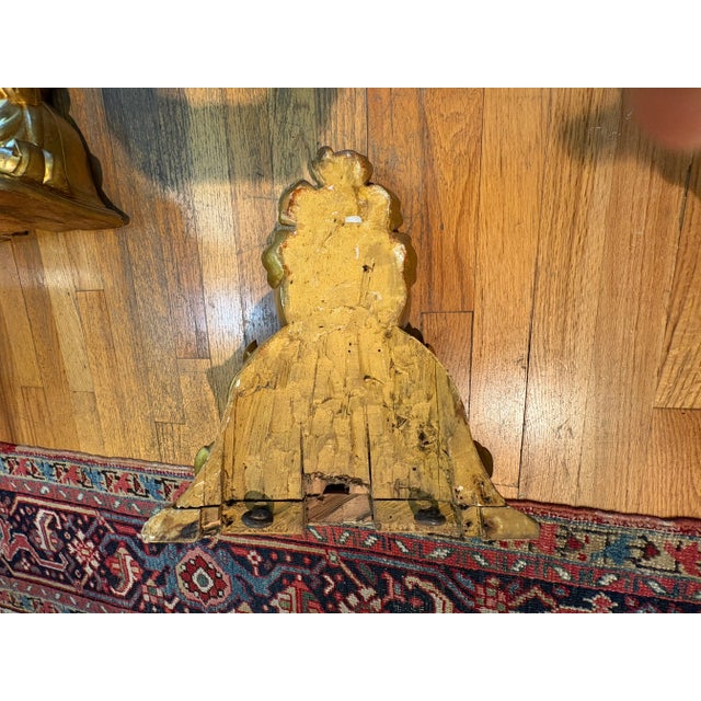 Wood Pair of 19th Century Italian Giltwood Wall Brackets For Sale - Image 7 of 10
