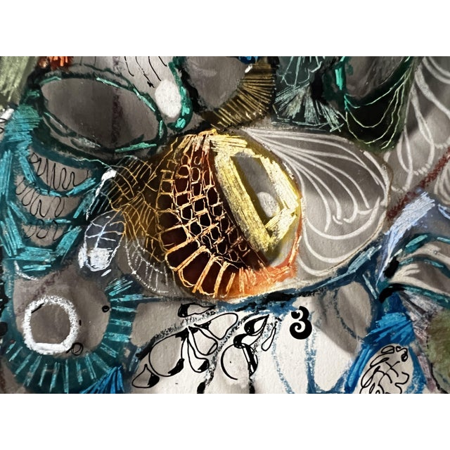 Pino La Vardera, Torremolinos, 1975, Mixed Media on Paper For Sale - Image 6 of 10