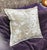 Modern Style 18-Inch Silver-White Feather Silk Cotton Square Pillow For Sale In Des Moines, IA - Image 6 of 6