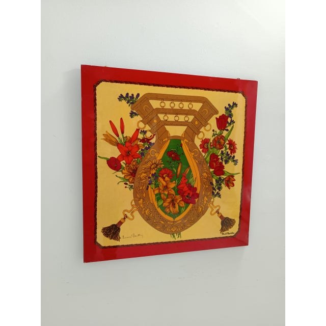 Postmodern Print on Wooden Tile Panel by Renato Balestra, Italy, 1980s For Sale - Image 4 of 14