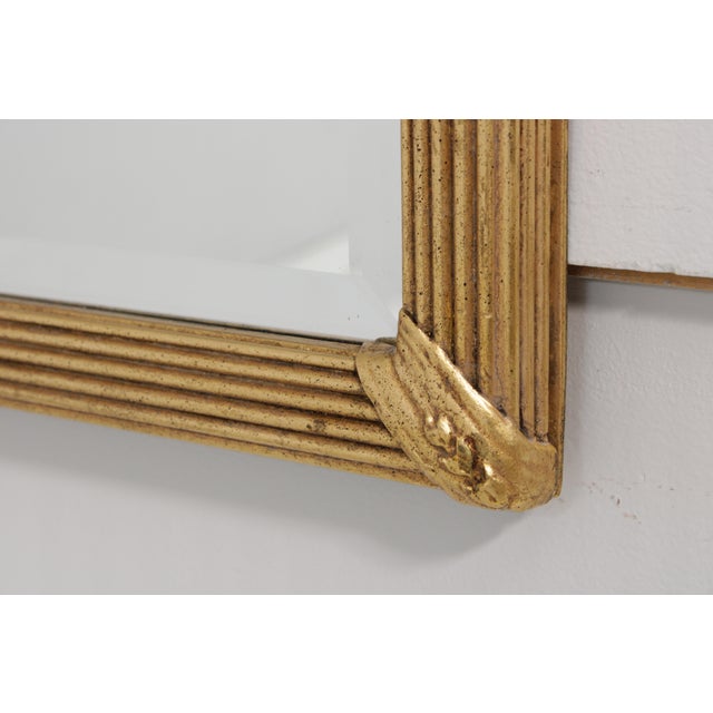 1980s Friedman Brothers Beveled Glass Gold Frame Mirror For Sale - Image 5 of 14