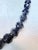 Metal Mid‑Century 14k White Gold and Hand‑Faceted Onyx Graduated Bead Necklace 16" For Sale - Image 7 of 11