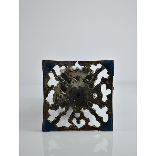 1970s Brutalist Handmade Iron Candleholders, 1970, Set of 2 For Sale - Image 5 of 18