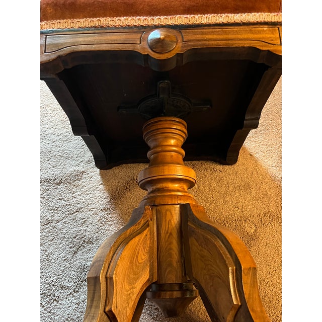 Antique 19th-Century George W. Archer Victorian Piano Stool With Cast Iron Swivel For Sale - Image 11 of 12