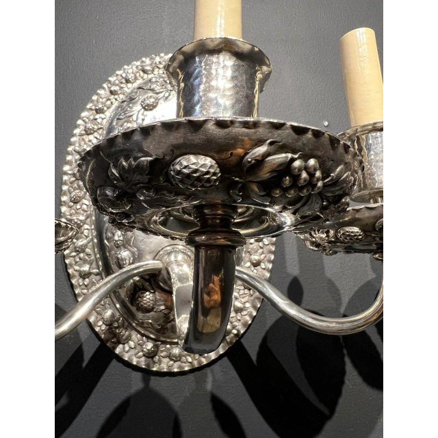 1920s 1920's Caldwell Sconces With Leaves Design - a Pair For Sale - Image 5 of 7