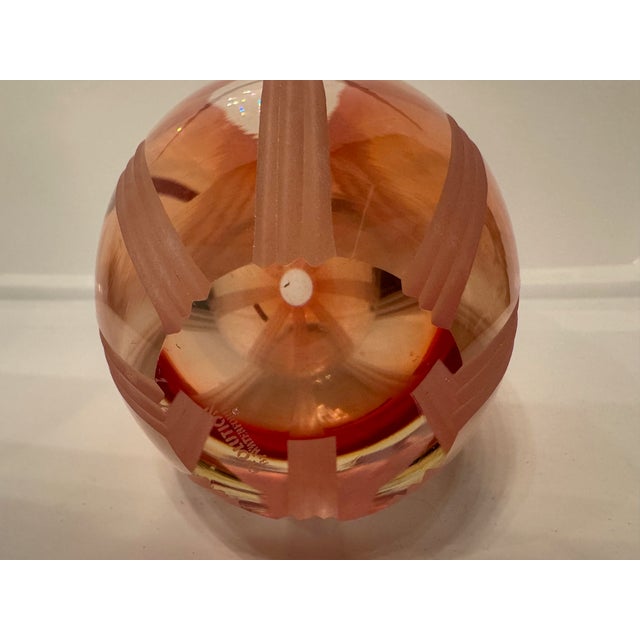 Waterford Crystal Waterford “Revolution” Amber Art Glass Vase – Modern Sculptural Design For Sale - Image 4 of 9
